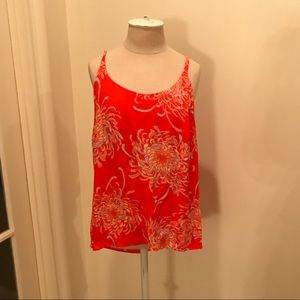 CAbi orange floral tank top